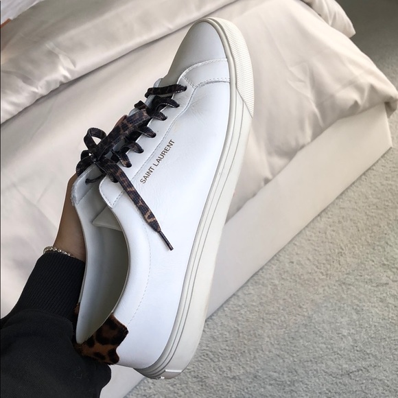 Saint Laurent white sneakers with cheetah details - Picture 5 of 6